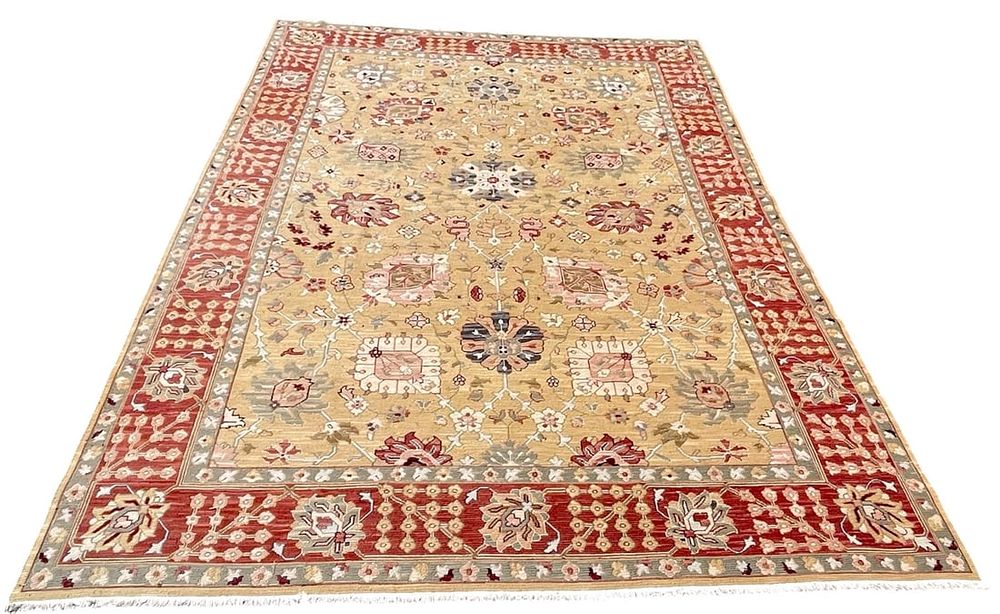 Lot 193: LARGE NOURISON NOUMAK COLLECTION SOUMAK AREA RUG