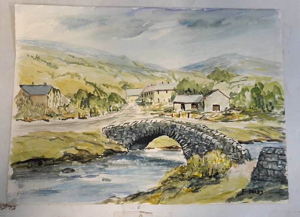 Lot 232: ORIGINAL FAY DOLBY ARTWORK "WATENDLATH"