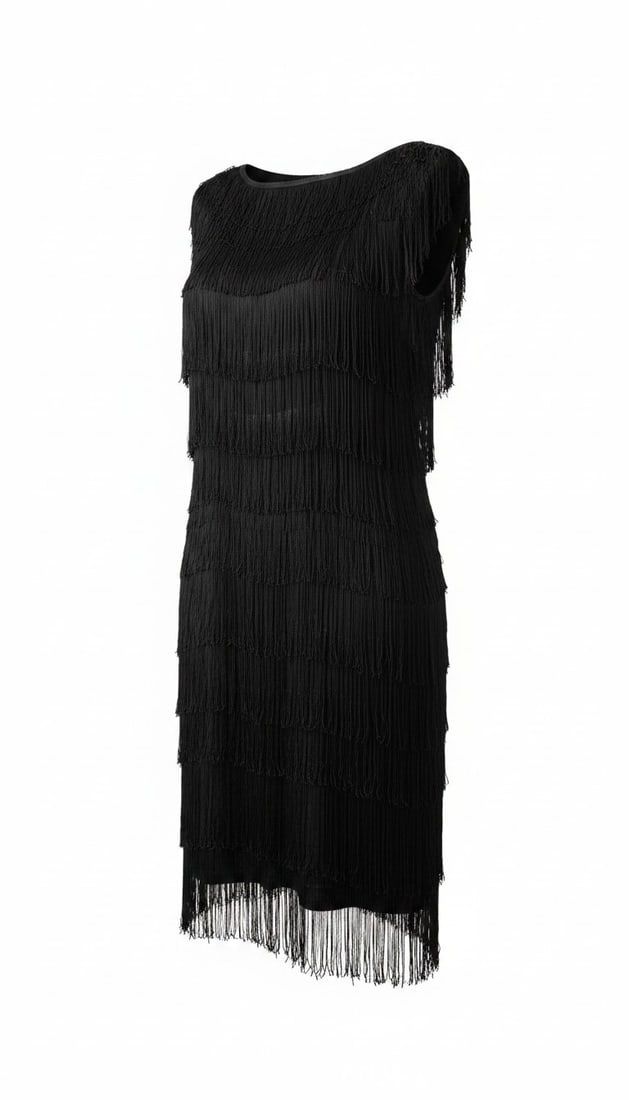 Lot 240: 1950s FRINGE TWO PIECE EVENING SET