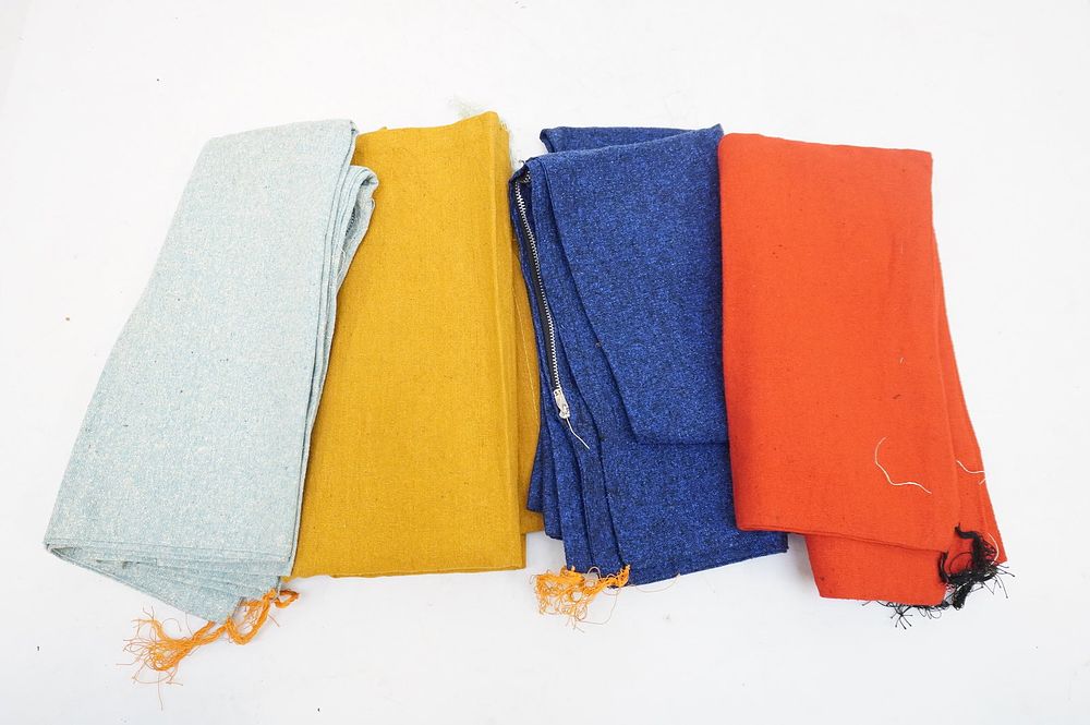 Lot 250: 4 JAPANESE LINEN/COTTON MCM VINTAGE PILLOW COVERS
