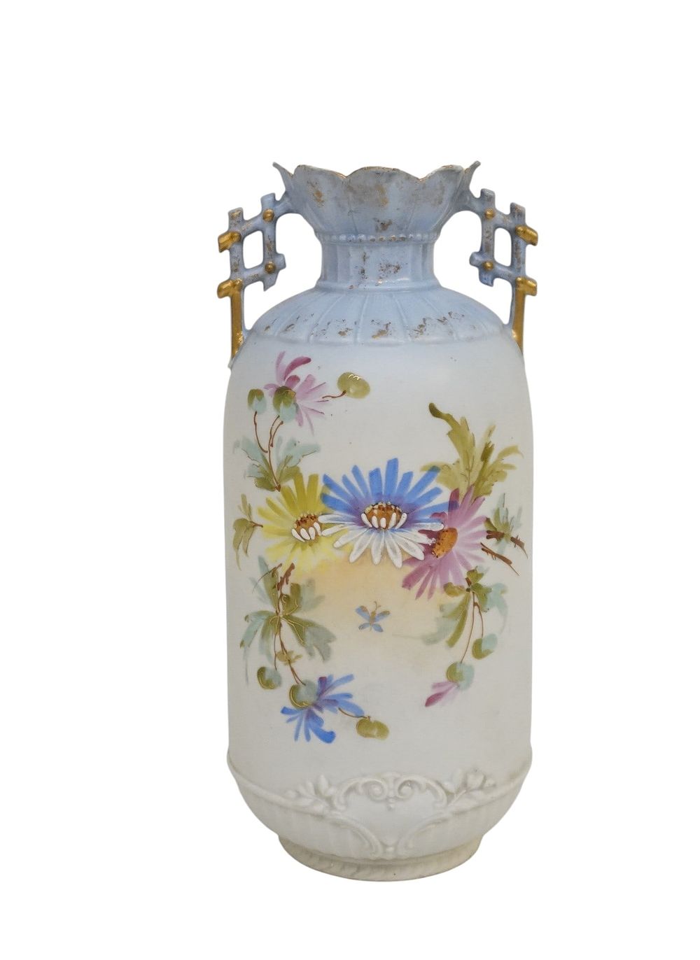 Lot 234: HAND PAINTED ANTIQUE AUSTRIAN PORCELAIN VASE