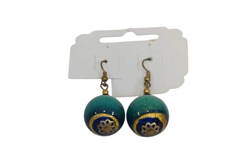 Lot 278: MURANO GLASS DROP PIERCED EARRINGS