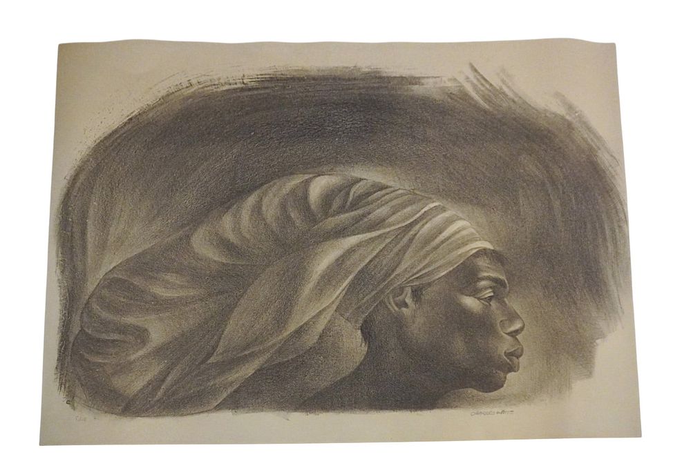 Lot 162: CHARLES WHITE 1965 "JUBA" LITHOGRAPH SIGNED