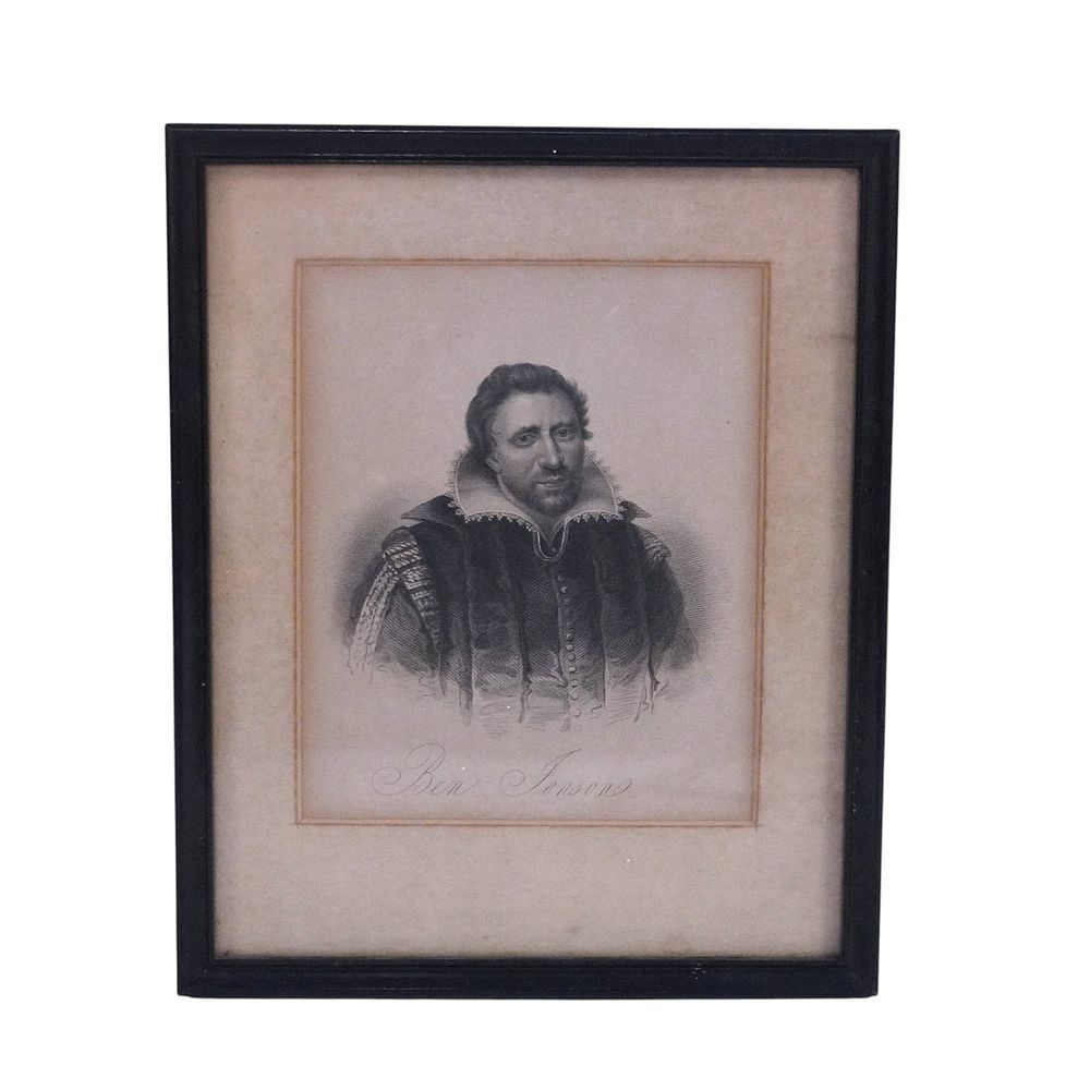 Lot 202: ANTIQUE ENGRAVING OF BEN JOHNSON FROM DIMOCK GALLERY