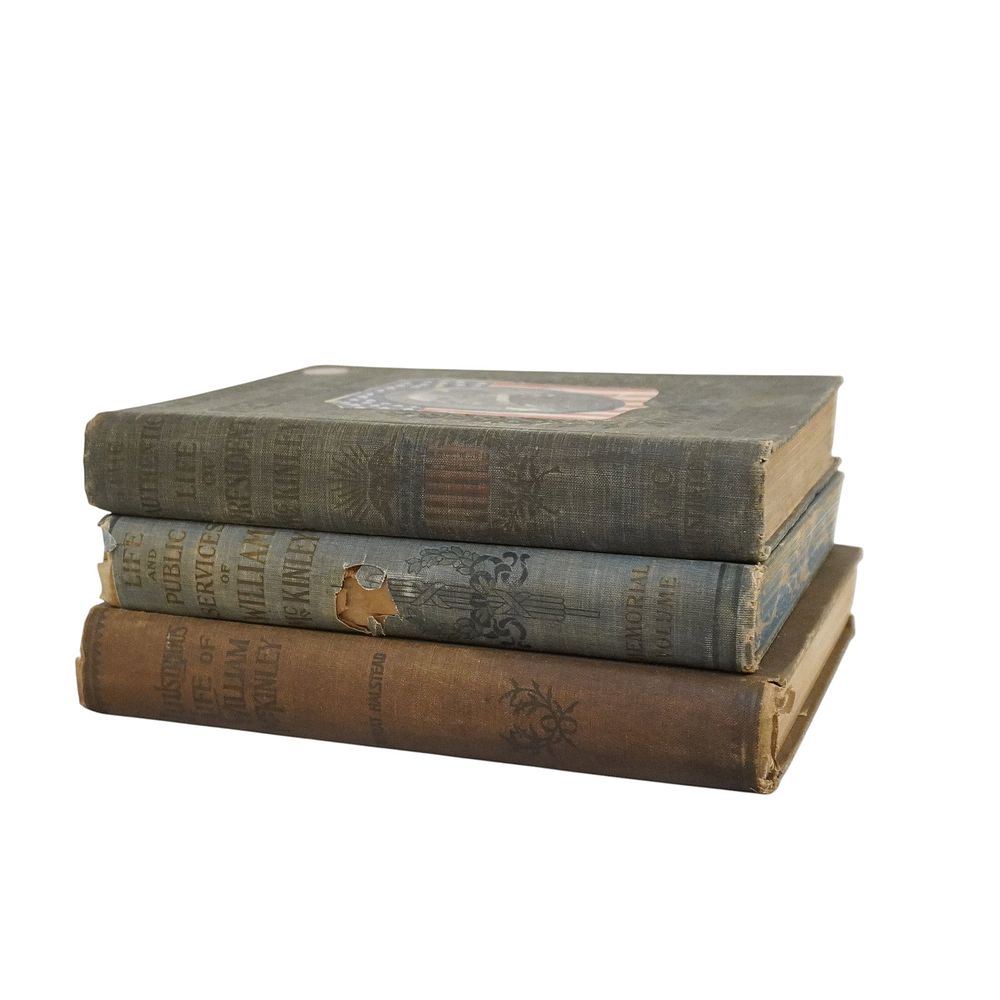 Lot 264: 3 ANTIQUE VOLUMES OF WILLIAM MCKINLEY BIOGRAPHIES