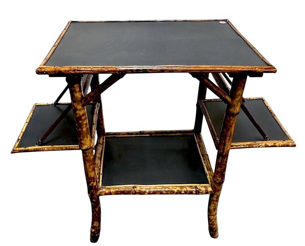 Lot 169: TORTOISESHELL BAMBOO OCCASIONAL / SIDE TABLE
