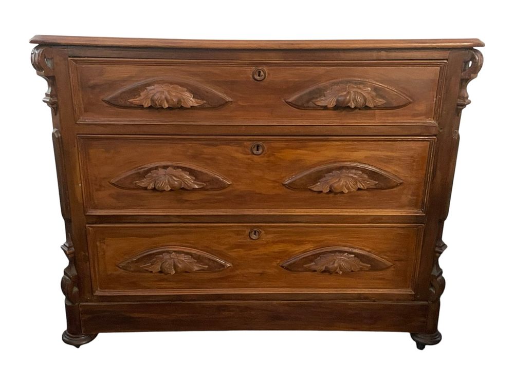 Lot 200: ANTIQUE SOLID WALNUT EASTLAKE DRESSER