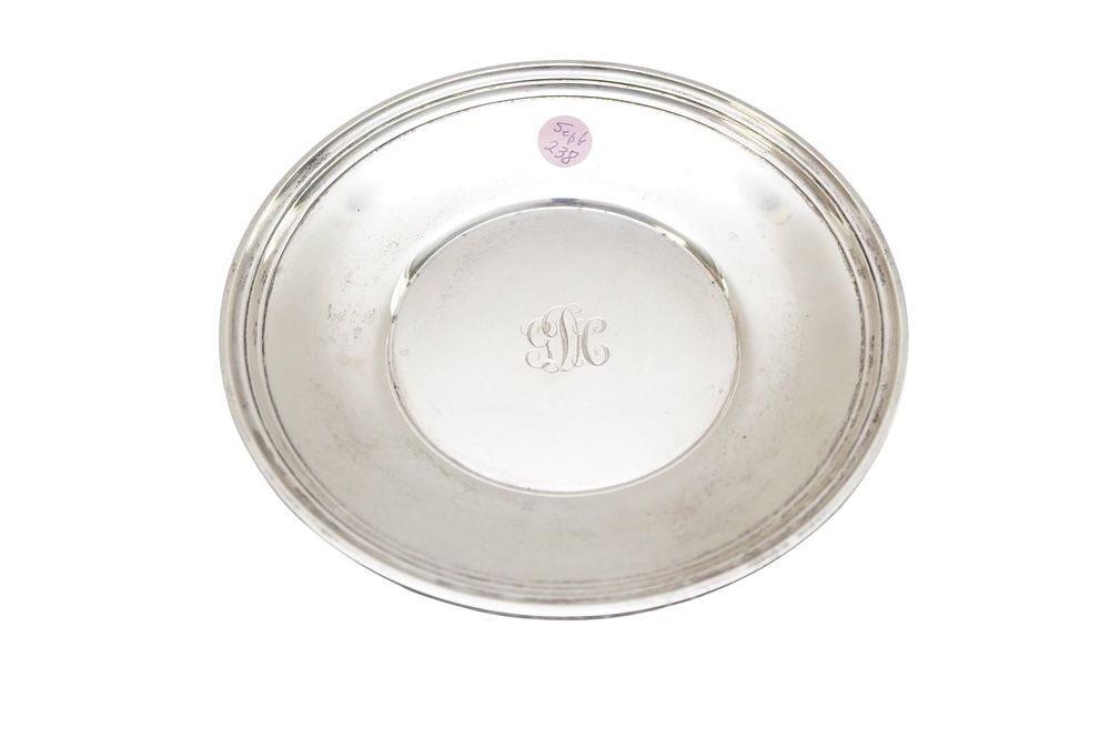 Lot 238: GORHAM STERLING 8" SANDWICH PLATE