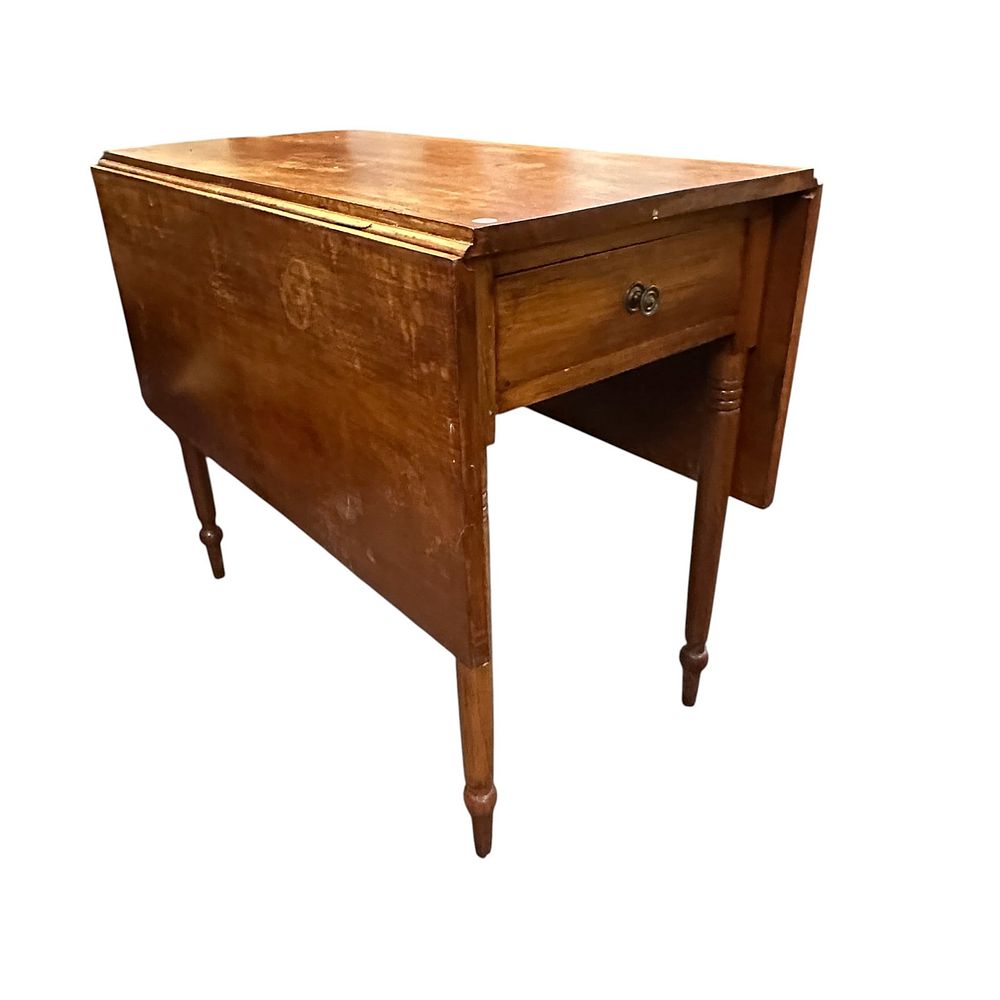Lot 250: ANTIQUE AMERICAN 19th CENTURY DROP LEAF TABLE