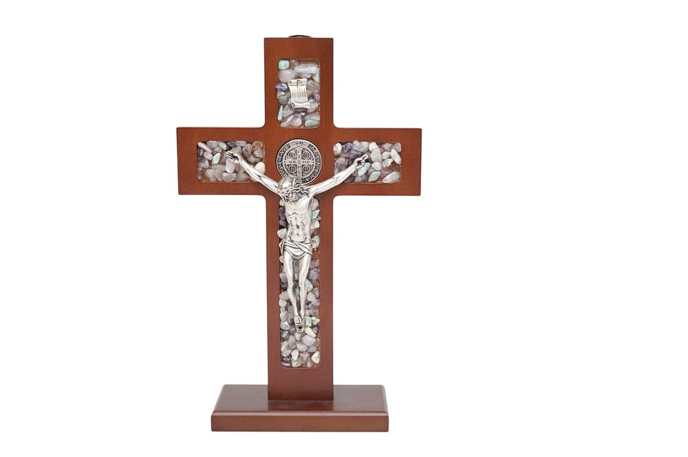 Lot 297: ST. BENEDICT TABLE TOP ITALIAN CROSS