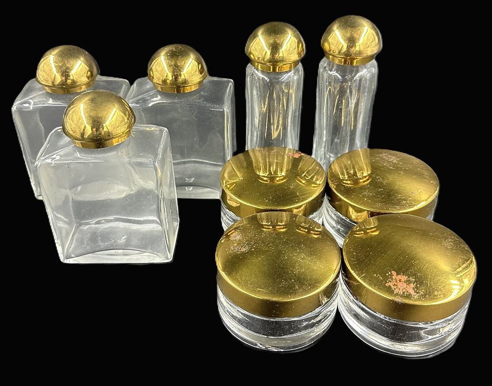 Lot 300: 9 PIECE MID CENTURY VANITY SET