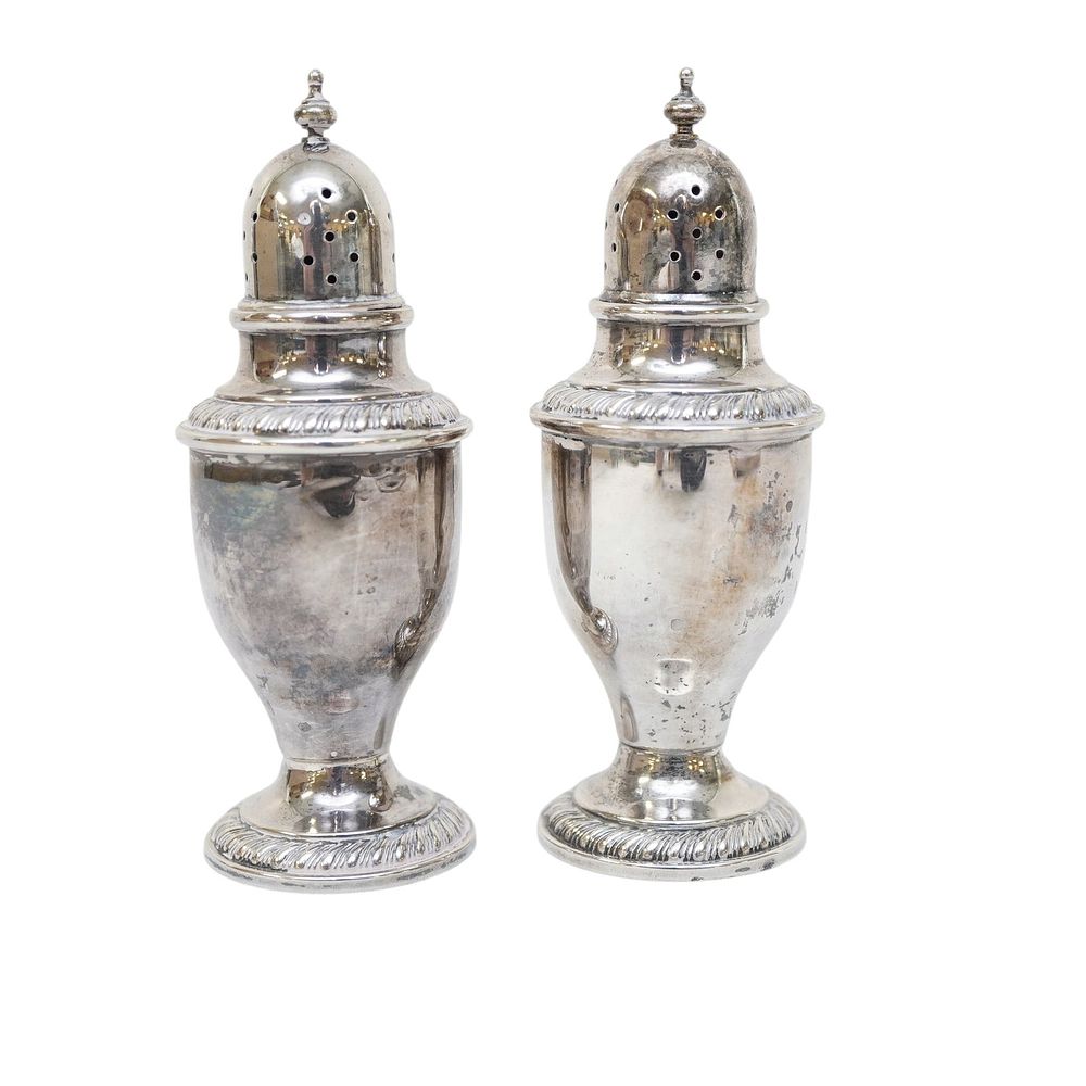 Lot 184: STERLING SILVER NEWPORT 1246 SALT & PEPPER