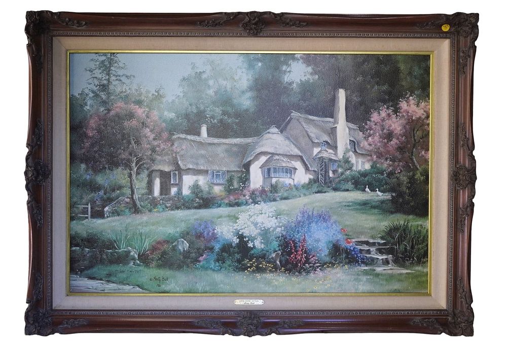 Lot 255: LARGE GICLEE LORNA DOONE COTTAGE by MARTY BELL