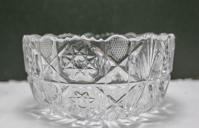 קערת קריסטל/זכוכית חיתוך וינטג'.