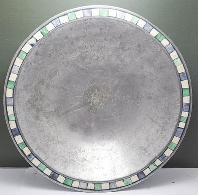 קערת מתכת בעלת מראה כפרי קוטר 35 ס"מ