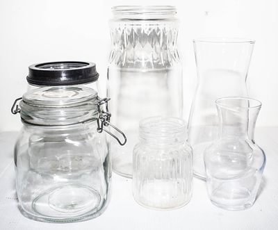 אוסף כלי זכוכית ואחסון (Glassware) – 6 פריטים