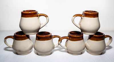 סט 6 ספלי אספרסו מקרמיקה – חמימות כפרית בכל לגימה