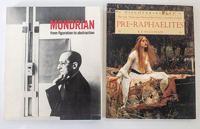 צמד ספרי אמנות ומונוגרפיות מקיפות (Lot of 2 Vintage Art Monographs) – מונוגרפיית פיט מונדריאן 