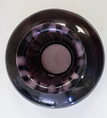 אהיל זכוכית אמנותית וינטג' מנופחת ידנית (Vintage Hand-Blown Art Glass Lamp Shade / Globe) – 