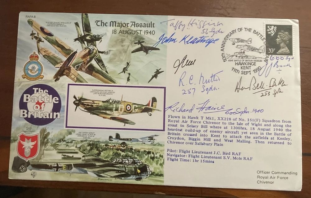 Chaucer Auctions | Auction 618 | MILITARY AVIATION AUTOGRAPH AUCTION BATTLE OF BRITAIN, LUFTWAFFE, UBOATS, BOMBER COMMAND, DAMBUSTERS, NAVY, SPACE