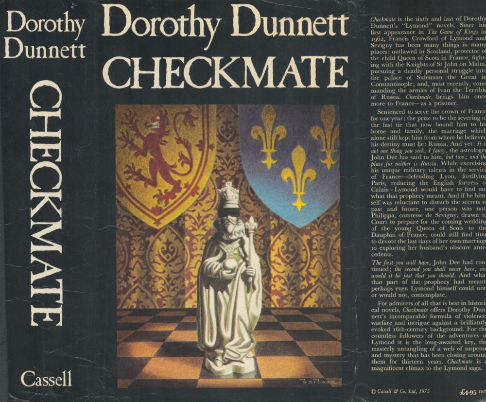 Lot 405: Dorothy Dunnett Checkmate Publisher Cassell. Jacket design by...