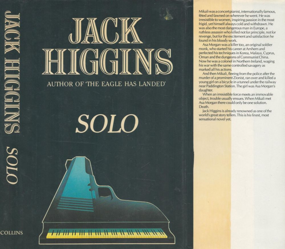 Lot 430: Jack Higgins Solo Publisher Collins. Jacket design by...