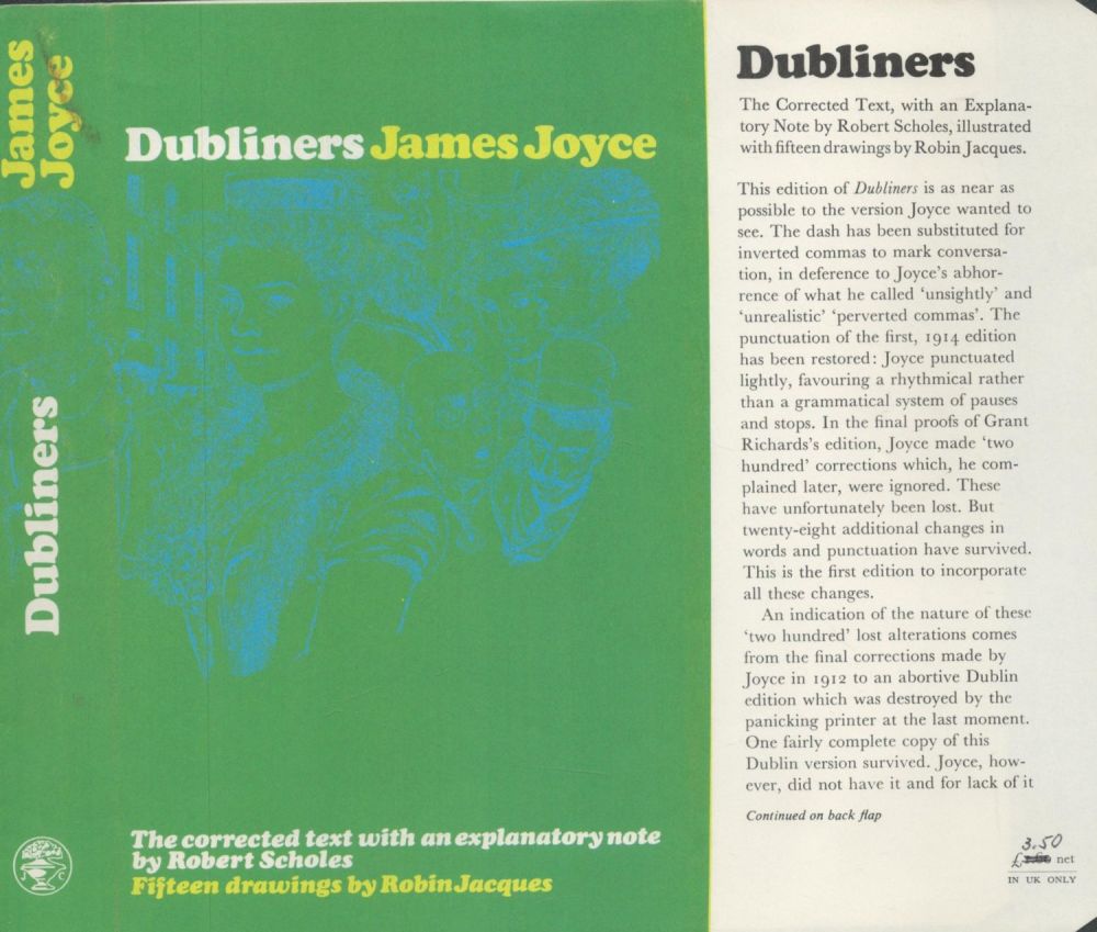 Lot 440: James Joyce Dubliners Publisher Jonathan Cape. Jacket design...