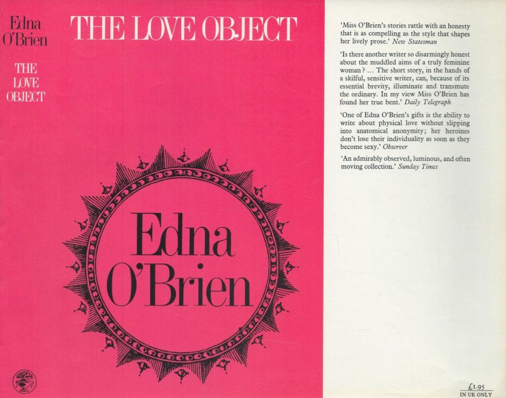 Lot 480: Edna O'Brien The Love Object Publisher Jonathan Cape....