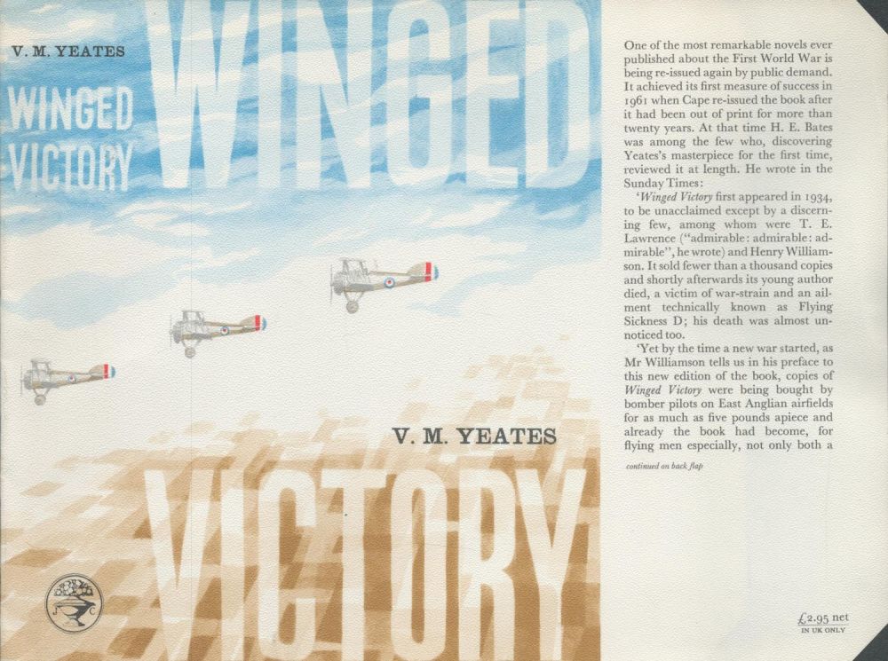 Lot 533: V. M. Yeates Winged Victory Publisher Jonathan Cape....