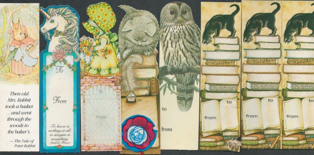 Lot 573: 8 various bookmarks featuring animals, published by Gift...