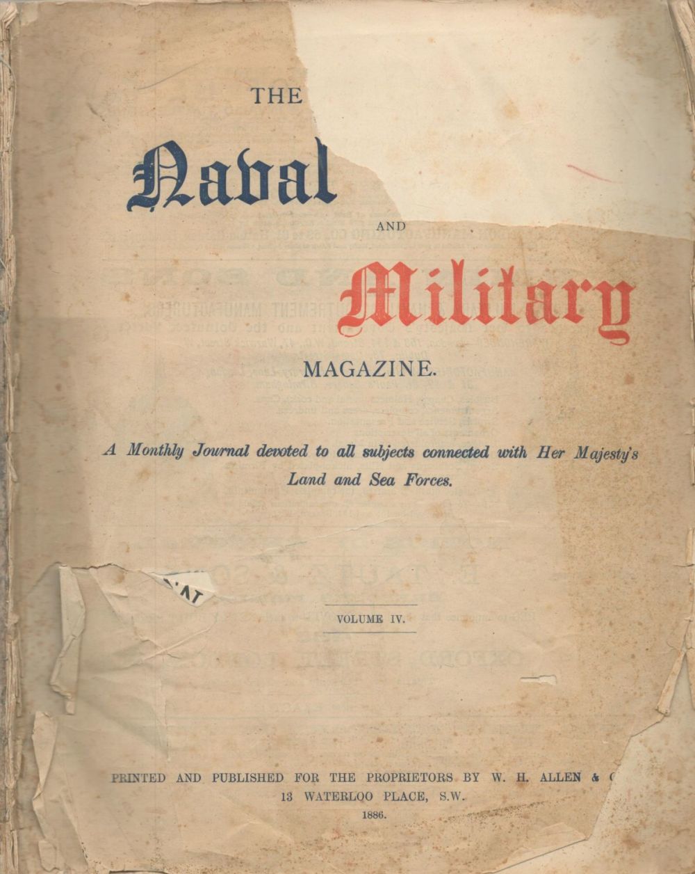 Lot 735: The Illustrated Naval and Military Magazine January to...