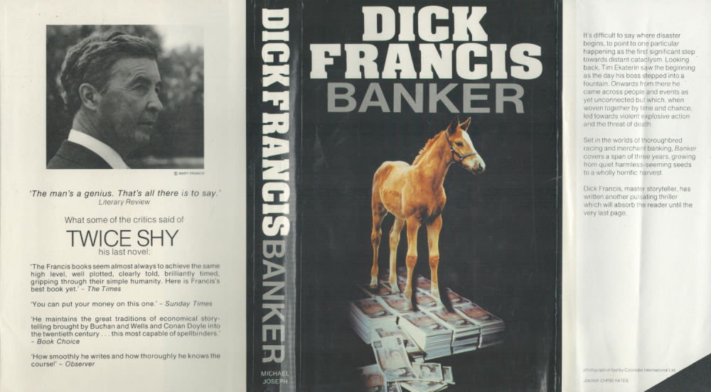 Lot 974: Dick Francis (Dust Wrapper for) Banker 1st Edition...