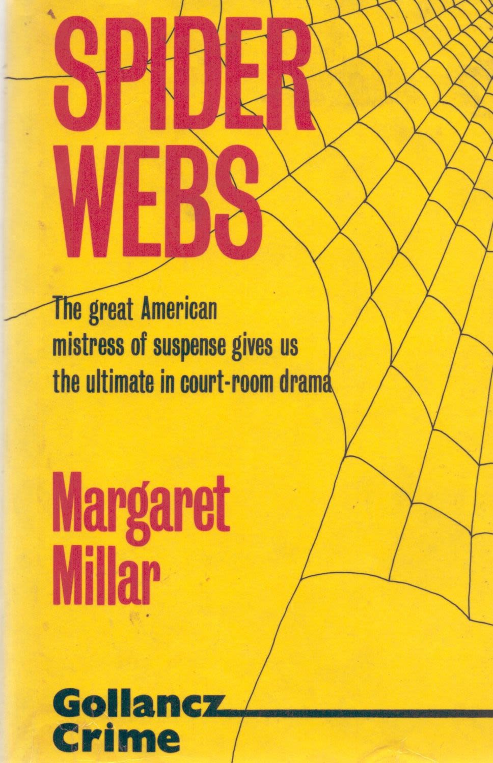 Lot 1103: Margaret Millar Spider Webs Fine D/W 1st Edition...
