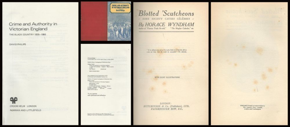 Lot 1232: Horace Wynham. Blotted Scutcheons. Some society causes célébs....