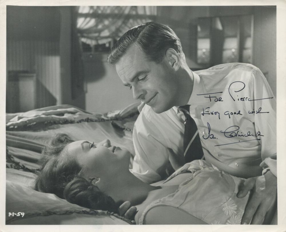 Lot 218: Ian Carmichael signed vintage 10x8 inch black and...