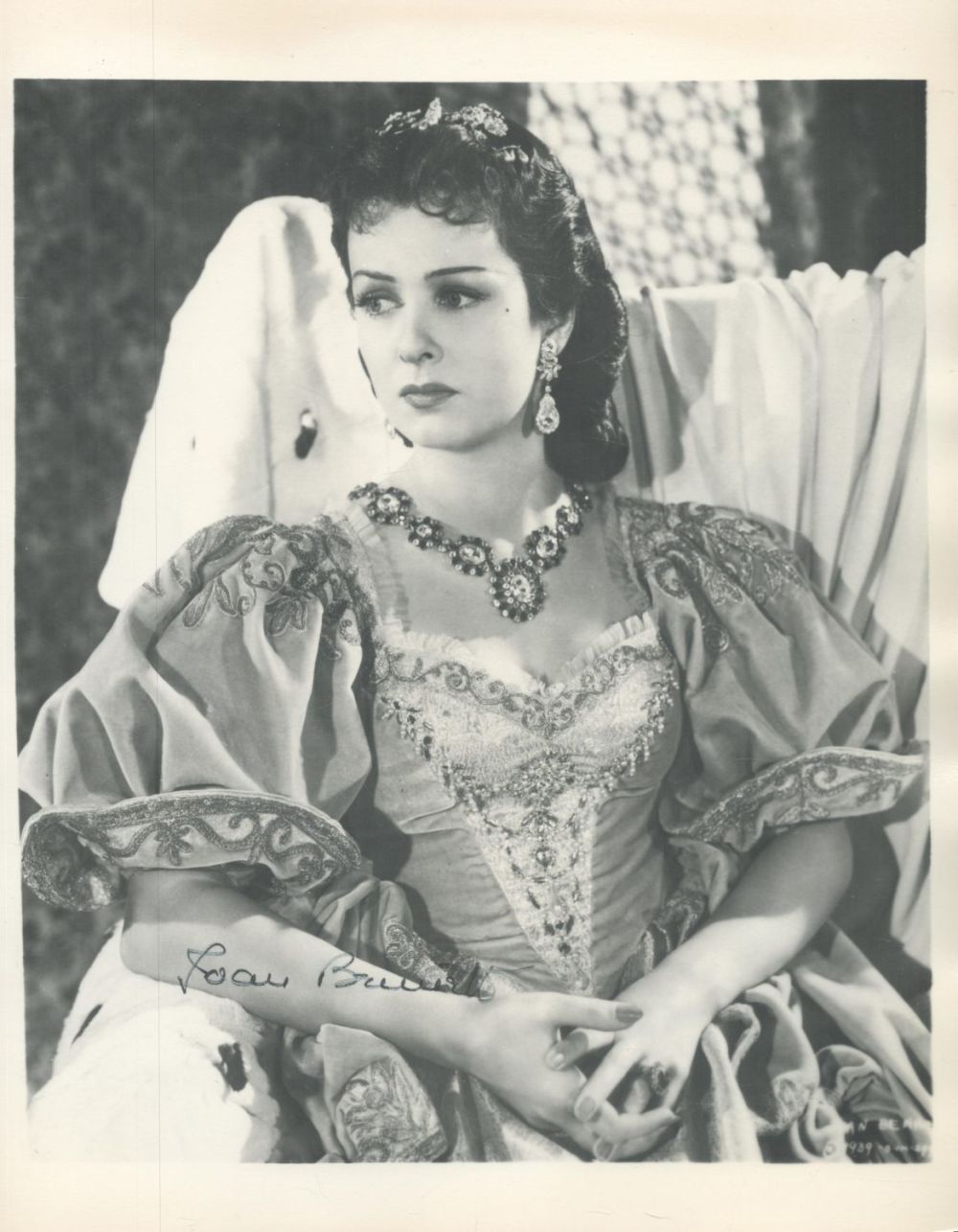 Lot 229: Joan Bennett signed 10x8 inch black and white...