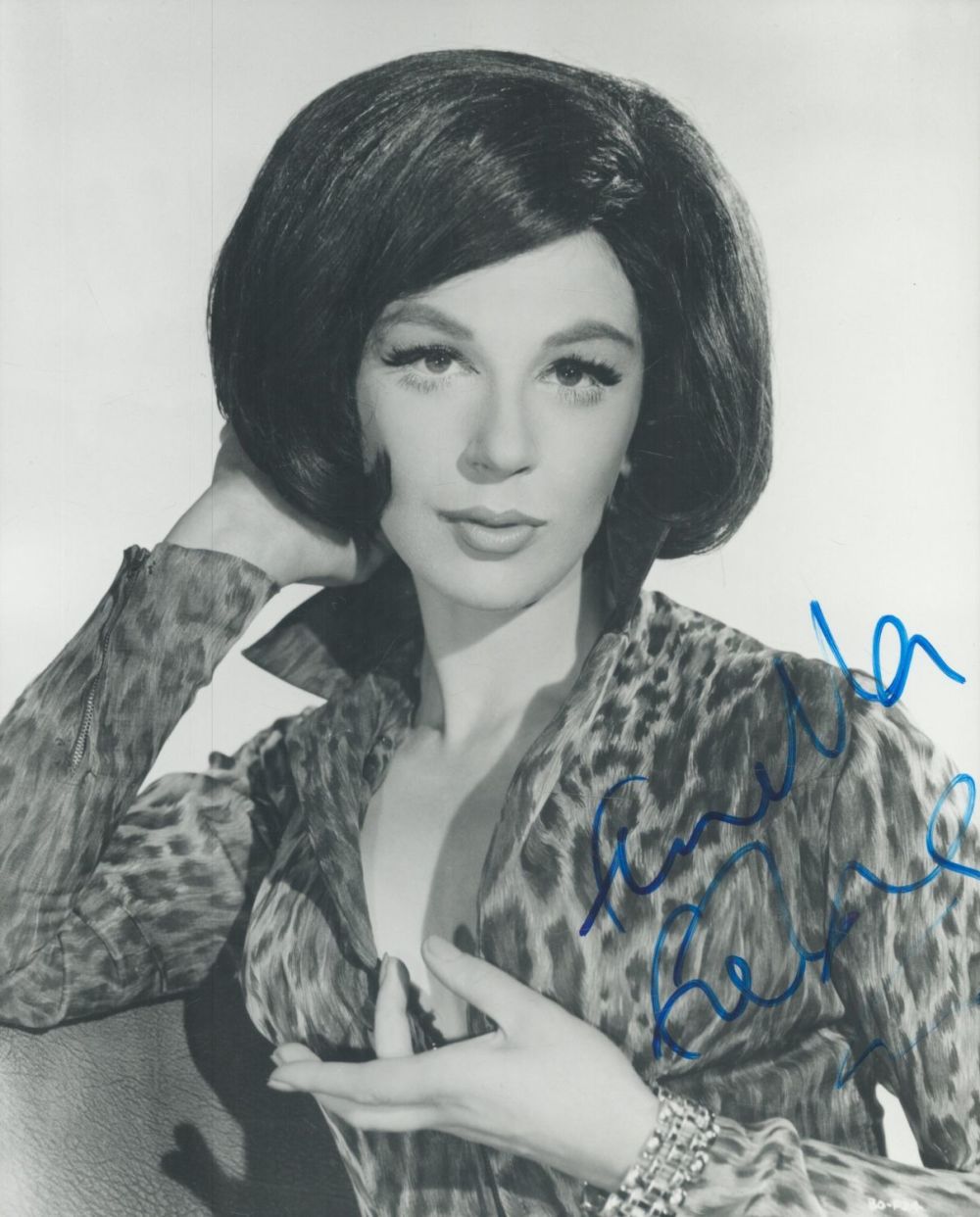 Lot 327: Fenella Fielding signed 10x8 inch black and white...