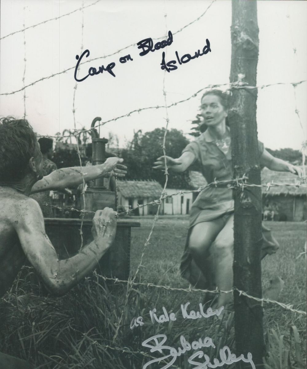Lot 356: Barbara Shelley signed 10x8 inch black and white...