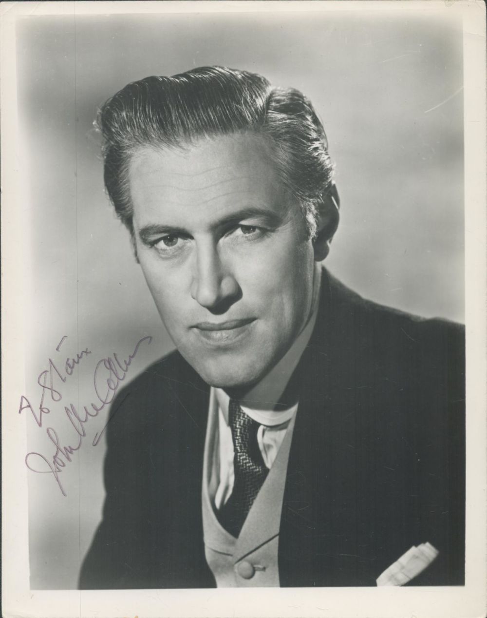 Lot 379: John McCallum signed 10x8 inch black and white...