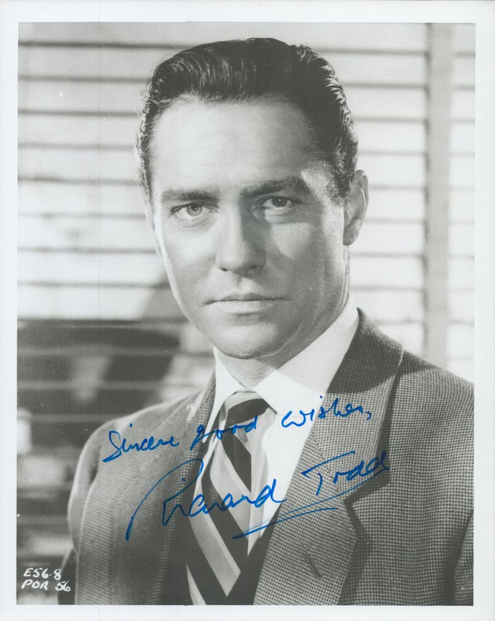 Lot 391: Richard Todd signed 10x8 inch black and white...