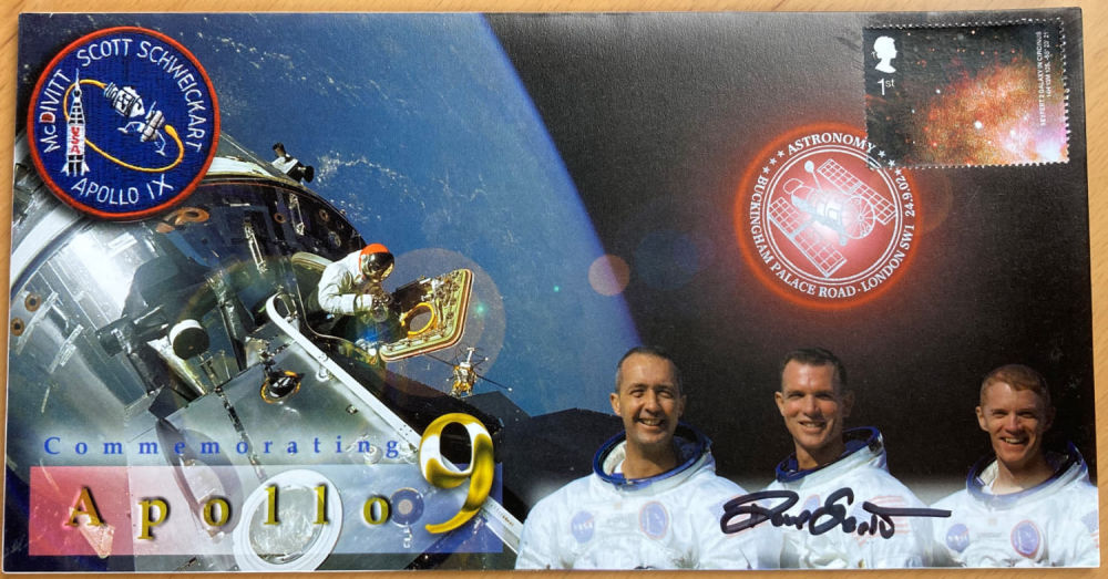 Lot 61: Apollo 9 moonwalker Dave Scott signed Space cover...