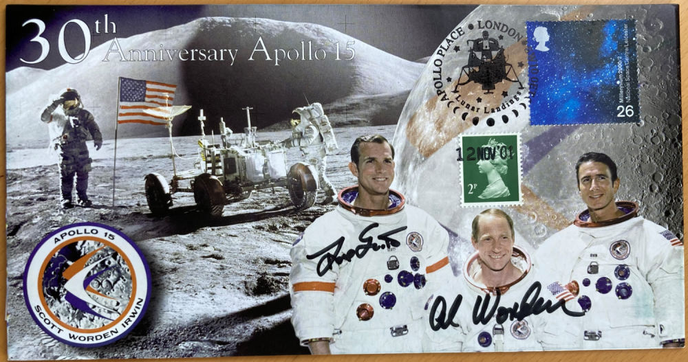 Lot 65: Apollo15 moonwalker Dave Scott and CMP Alfred Worden...