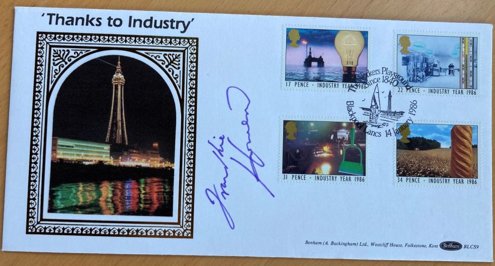 Lot 68: Frankie Howerd signed Benham official 1986 Industry FDC,...