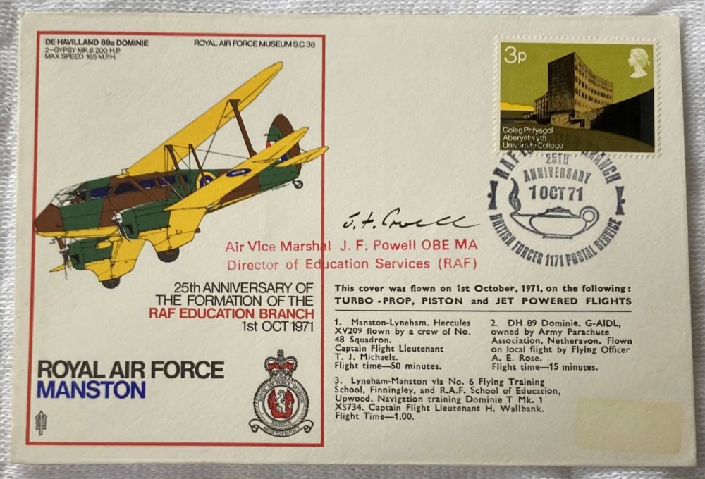 Lot 115: WW2 Uboat hunter AVM Powell OBE signed RAF...