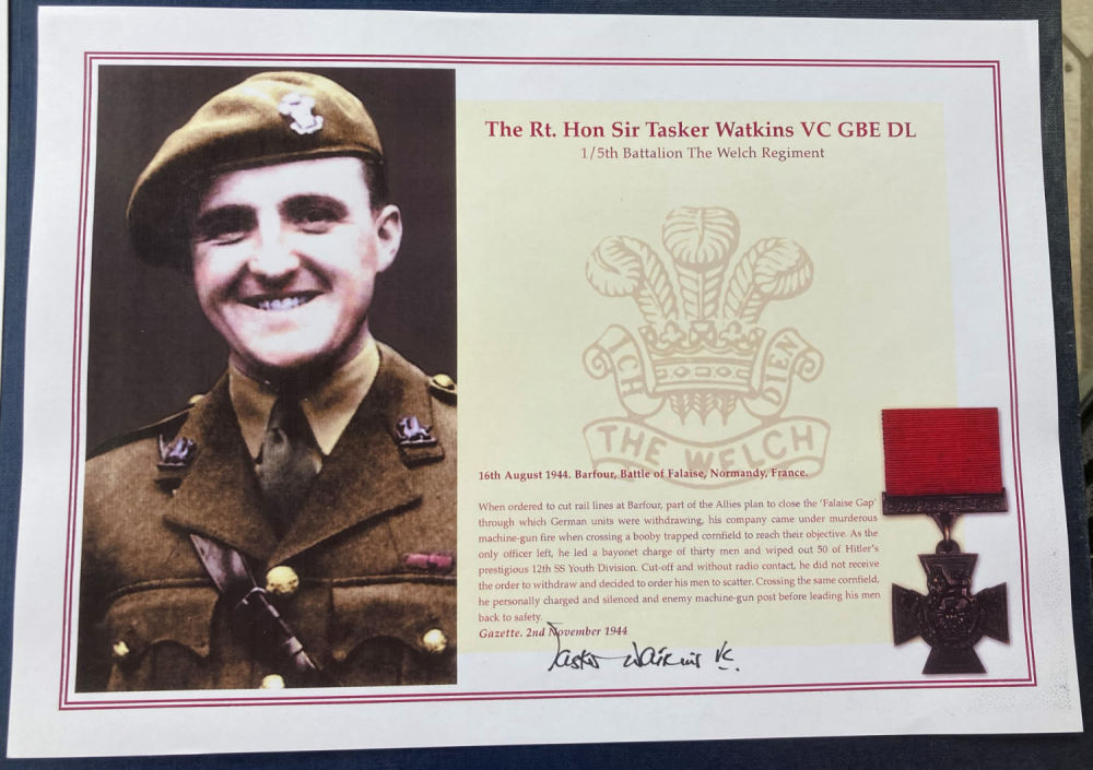 Lot 118: WW2 Victoria Cross winner Sir Tasker Watkins VC...