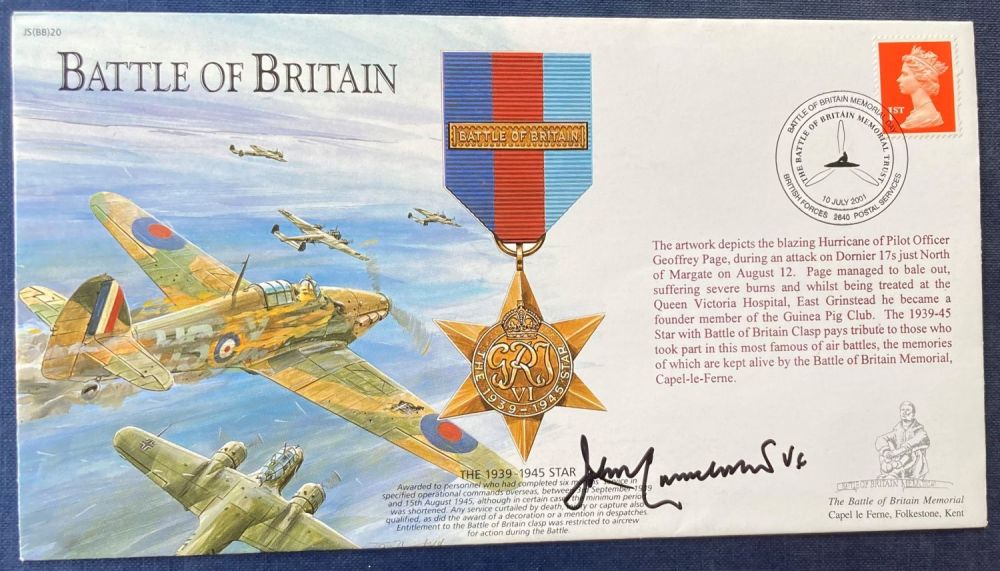 Lot 124: WW2 Victoria Cross winner John Cruickshank VC signed...