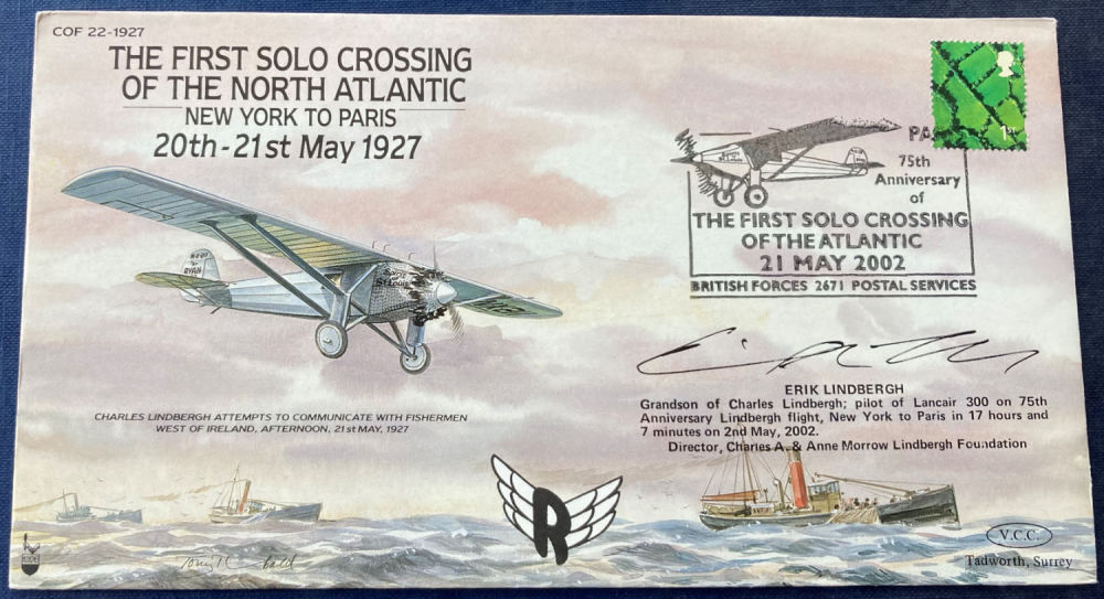 Lot 146: Erik Lindberg grandson signed Century of Flight cover...