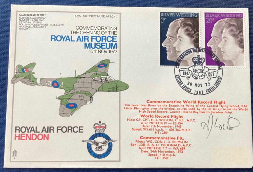 Lot 152: RAF Hendon Gloster Meteor official 1972 Royal Wedding...