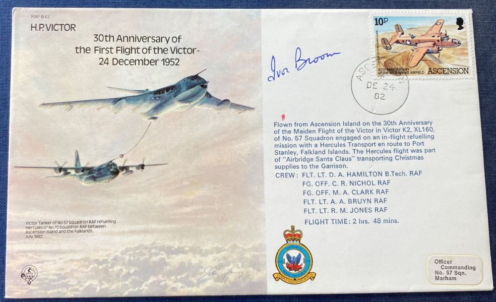 Lot 154: WW2 Ivor Broom signed HP Victor Bomber cover....