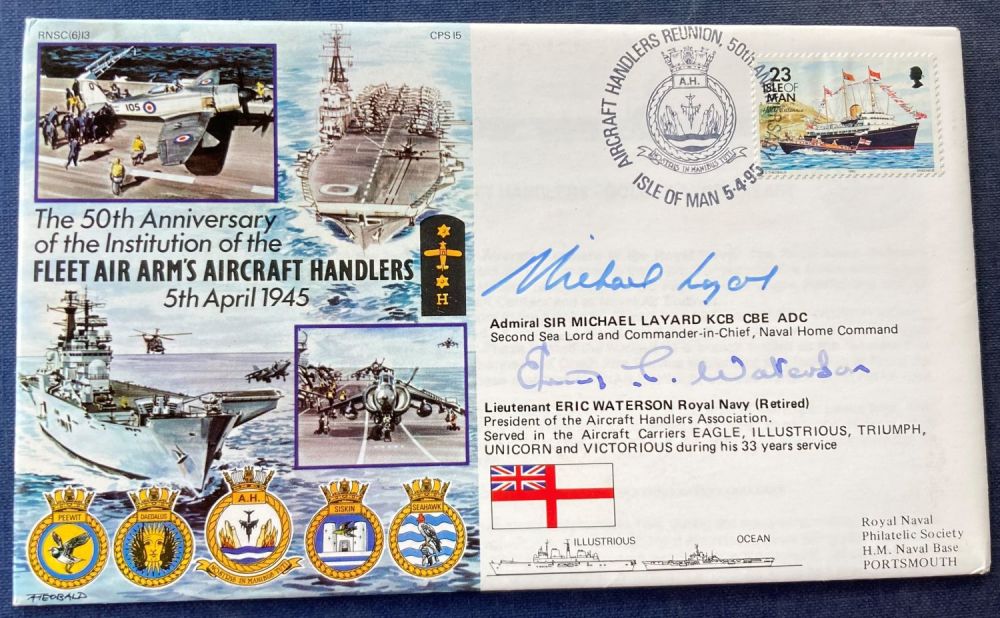 Lot 158: Navy 50th ann FAA official cover signed by...
